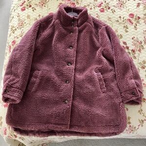 NWT Coldwater Creek Fireside Sherpa Coat in Vintage Mauve